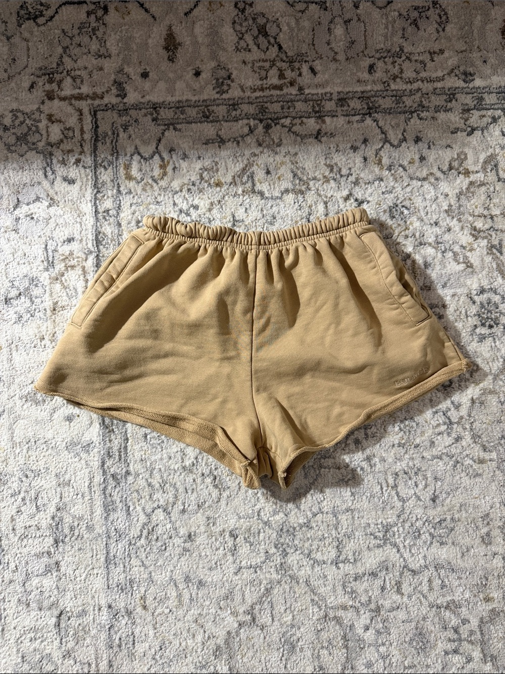 Lounge High-Waist Tan Shorts